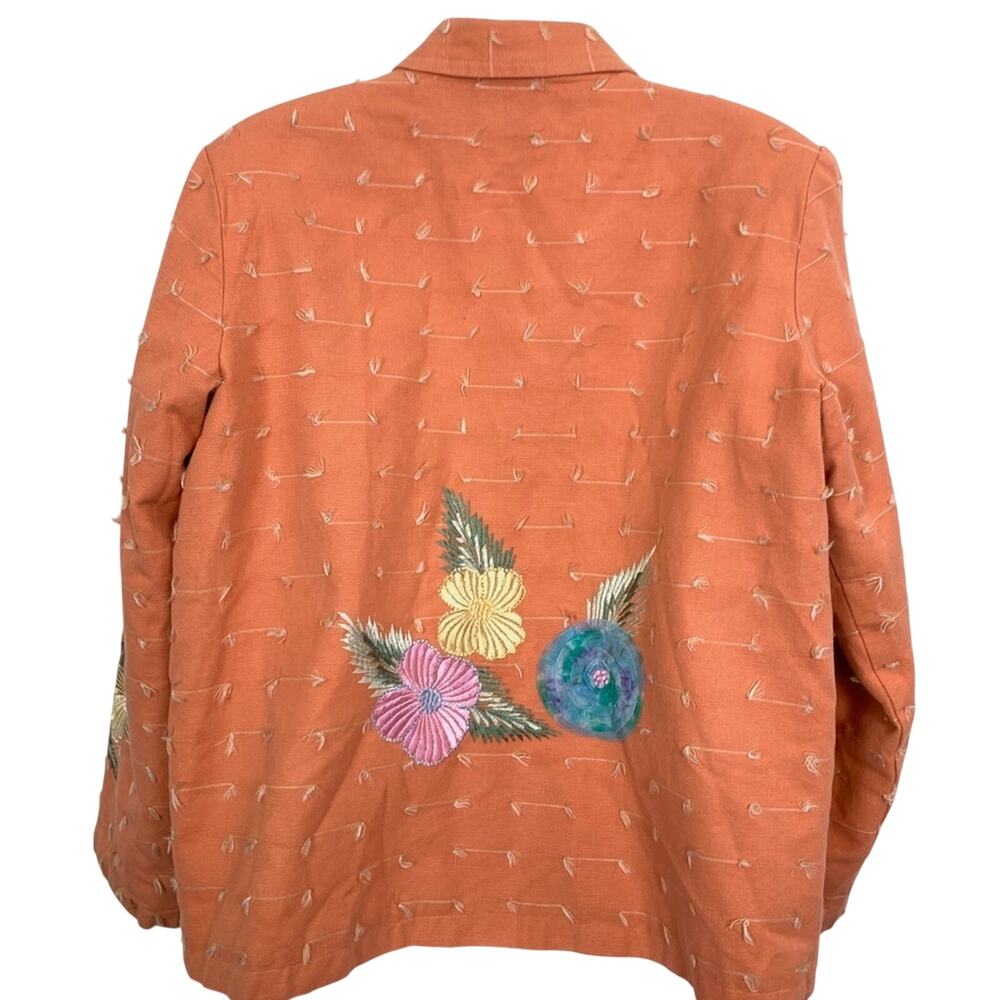 INDIGO MOON Embroidered Lined Blazer Jacket sz S - Picture 7 of 16